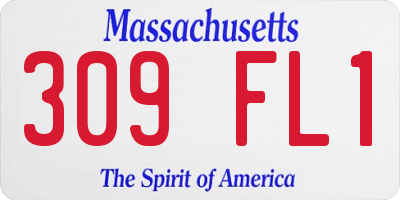 MA license plate 309FL1