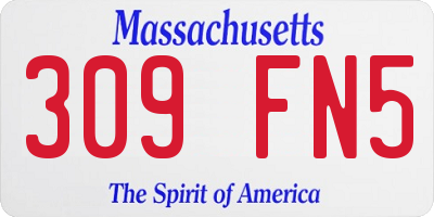 MA license plate 309FN5