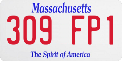 MA license plate 309FP1