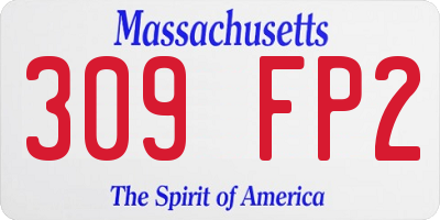 MA license plate 309FP2