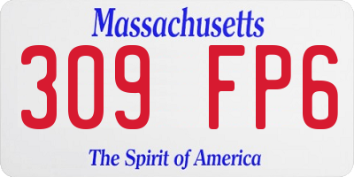 MA license plate 309FP6