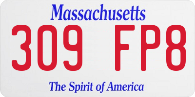 MA license plate 309FP8