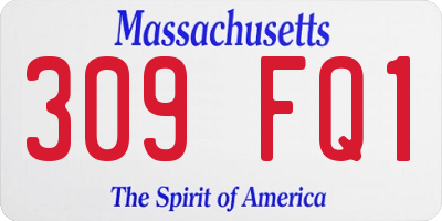 MA license plate 309FQ1