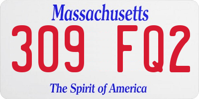 MA license plate 309FQ2