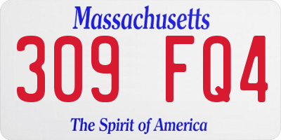 MA license plate 309FQ4