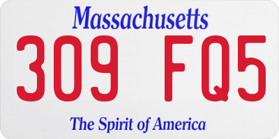MA license plate 309FQ5