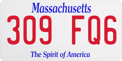 MA license plate 309FQ6