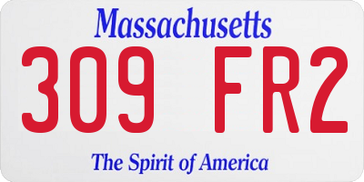 MA license plate 309FR2