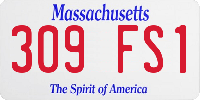 MA license plate 309FS1