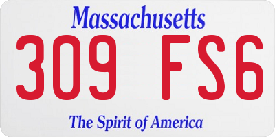 MA license plate 309FS6