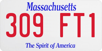 MA license plate 309FT1