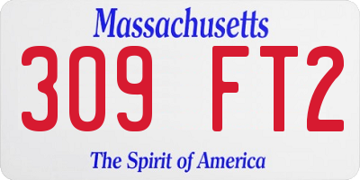 MA license plate 309FT2