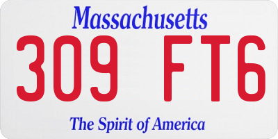 MA license plate 309FT6