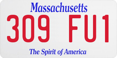MA license plate 309FU1