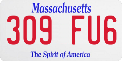 MA license plate 309FU6