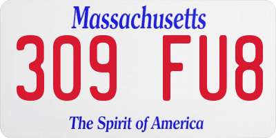 MA license plate 309FU8