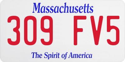 MA license plate 309FV5