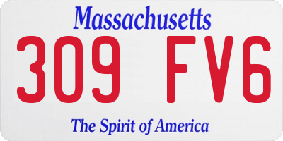 MA license plate 309FV6