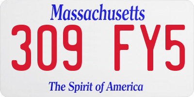 MA license plate 309FY5