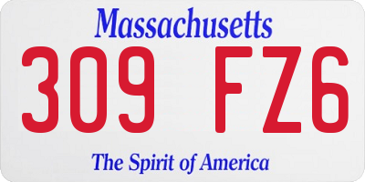 MA license plate 309FZ6