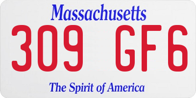 MA license plate 309GF6