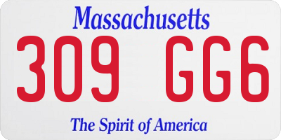 MA license plate 309GG6