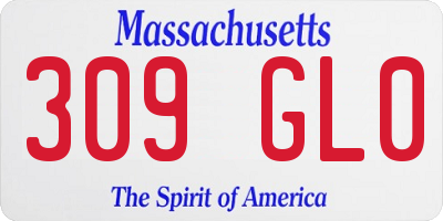 MA license plate 309GL0