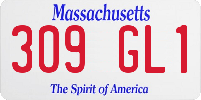 MA license plate 309GL1