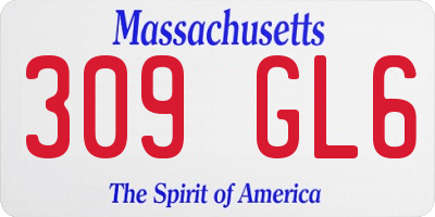 MA license plate 309GL6
