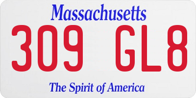 MA license plate 309GL8