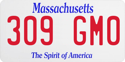 MA license plate 309GM0