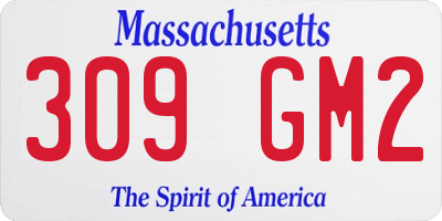 MA license plate 309GM2