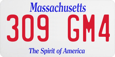 MA license plate 309GM4