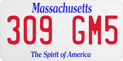MA license plate 309GM5