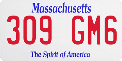 MA license plate 309GM6