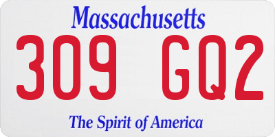 MA license plate 309GQ2