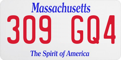 MA license plate 309GQ4