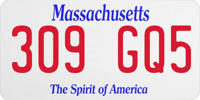 MA license plate 309GQ5