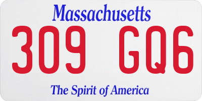 MA license plate 309GQ6