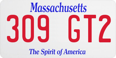 MA license plate 309GT2
