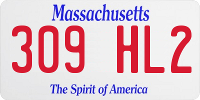 MA license plate 309HL2