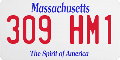 MA license plate 309HM1