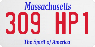 MA license plate 309HP1