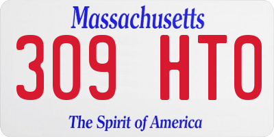 MA license plate 309HT0