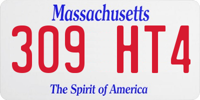 MA license plate 309HT4