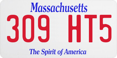 MA license plate 309HT5