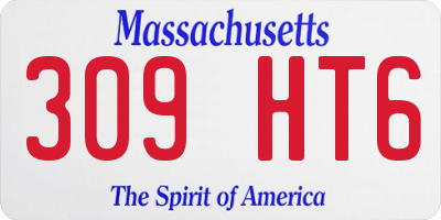 MA license plate 309HT6