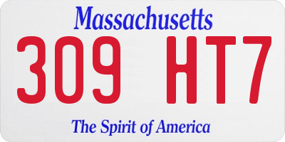 MA license plate 309HT7