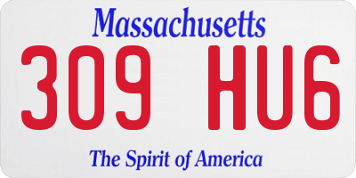 MA license plate 309HU6