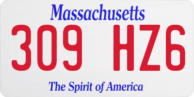 MA license plate 309HZ6